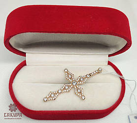 Золотий Хрестик зі вставкою цирконій