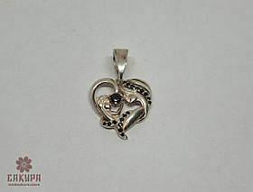 Срібний Кулон зі вставкою цирконій