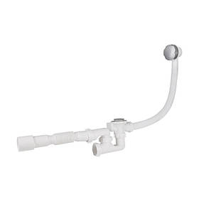 Сифон для ванни Lidz (WHI) 60 03 V002 01 з ревізією (вихід 50 мм)