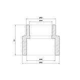 Муфта PPR Thermo Alliance 50х40, фото 2