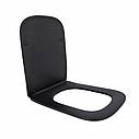 Сидіння для унітаза (Tern 490) 435x344x50 мм, Matt Black, з мікроліфтом, Slim Duroplast, Quick Release QTSC179MB47354 Qtap, фото 3