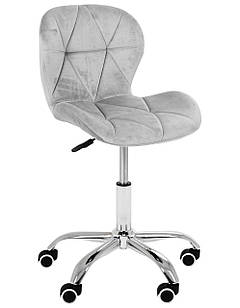 Стілець офісний комп'ютерний Betani-RC оксамит сірий низькою спинкою AMF