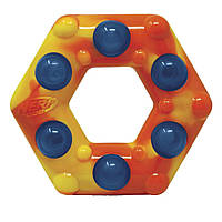 Іграшка-кільце для собак Nerf Dog, LED підсвітка, зі звуком, шестикутна