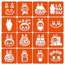 Набір трафаретів для біо-тату "Labubu" labubu _simple-16