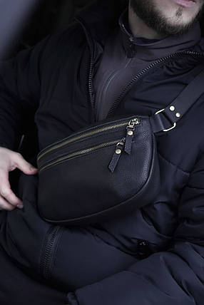 Чоловіча сумка Брукс з натуральної шкіри колір Чорний, фото 1