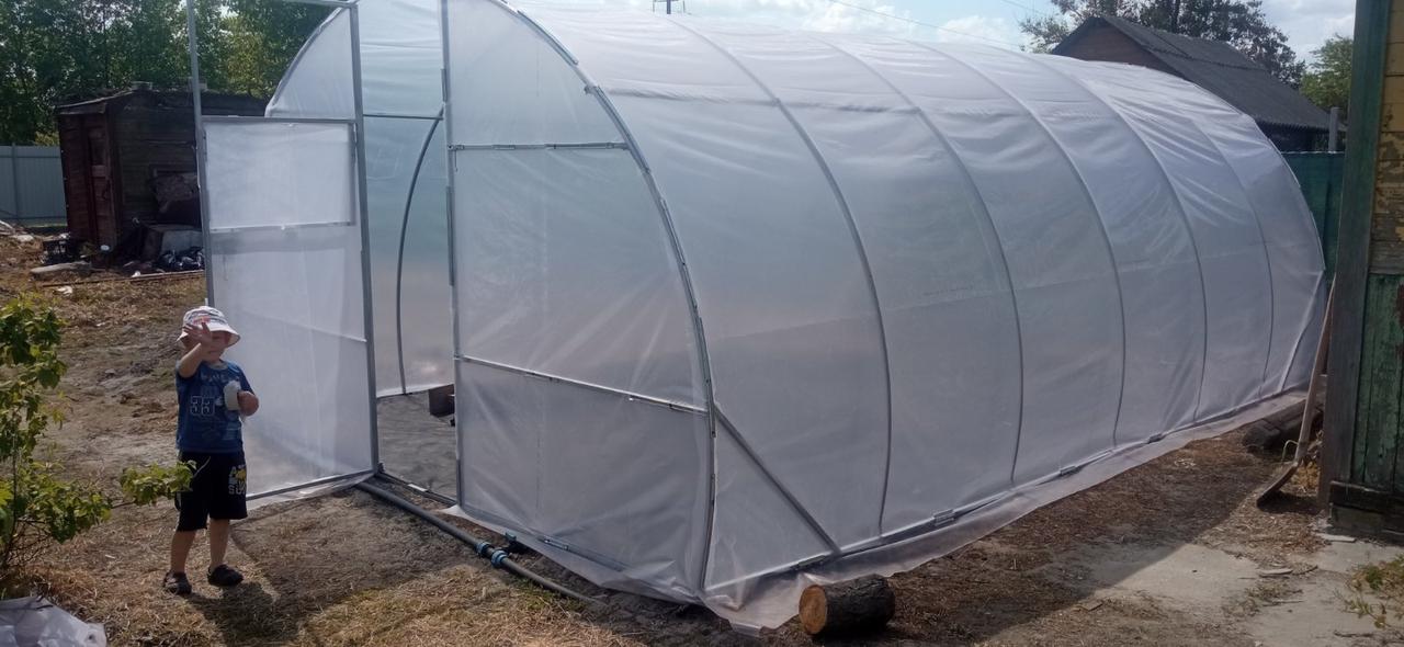 Теплиця "Говерла" 4х8м, труба 30х30мм з плівкою 150 мкн, фото 1