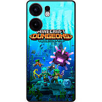 Силіконовий чохол бампер для Oppo Reno 13F з малюнком Майнкрафт Minecraft