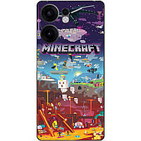 Силіконовий чохол бампер для Oppo Reno 13F гра Minecraft Майнкрафт