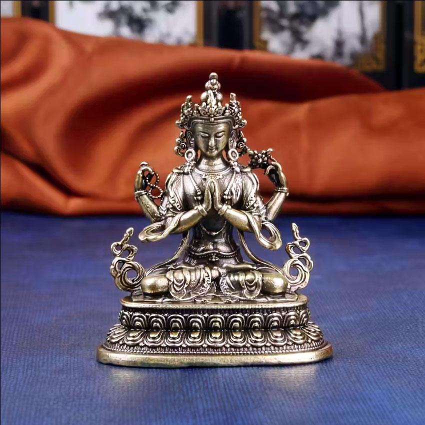 Статуетка Гуань Інь з бронзи, фото 1