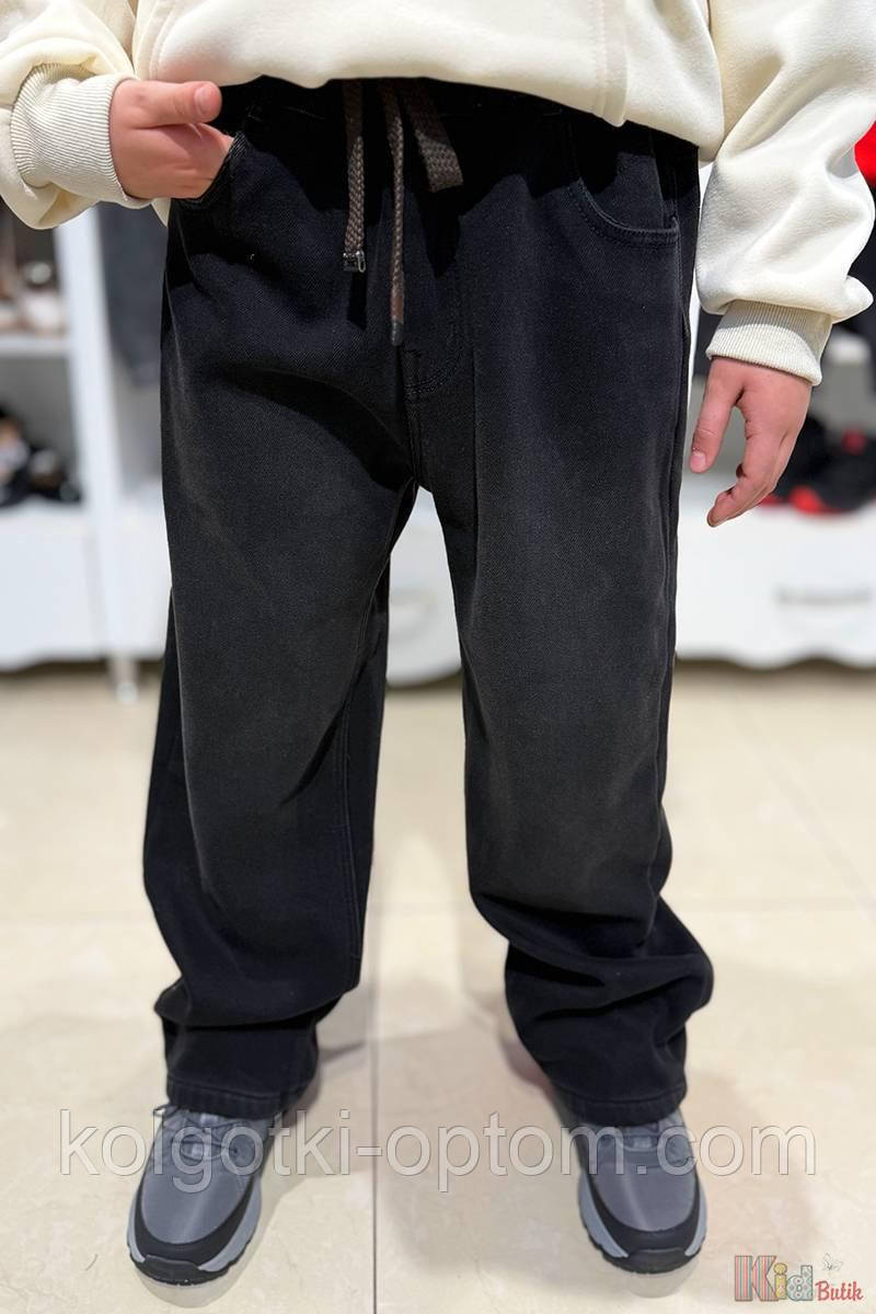 ОПТОМ Упаковка (140-146-152-158-164) Джинси палацо утеплені темні Bolina Baby 1111000066558, фото 1