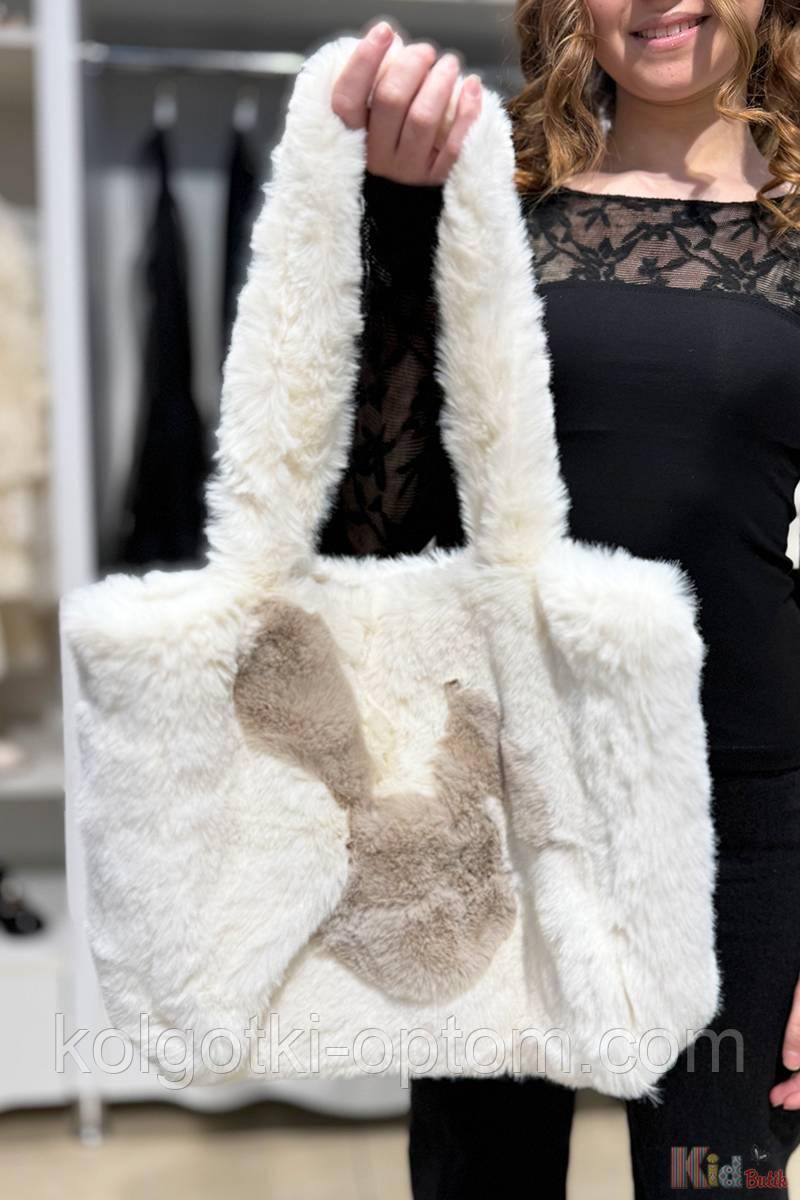 ОПТОМ Сумка-шопер кремового кольору для дівчинки No name 2125000891507, фото 1