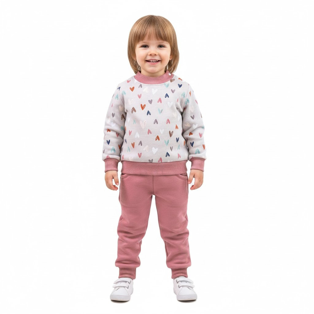 Теплий ясельний костюм на кнопці тринитка, фото 1