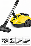 Пилосос Rotex EcoClean 700W з HEPA-фільтром, мішок 2 л, тихий, для дому, фото 4