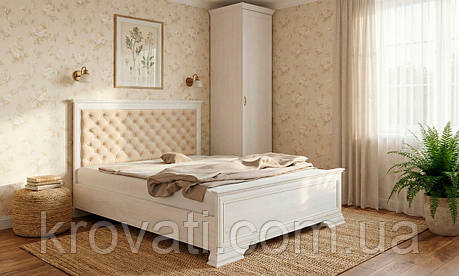 Ліжко двоспальне Ірис з м'яким бильцем+внесок, Меблі Сервіс, 160х200 см Андерсон Пайн, фото 1
