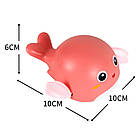 Заводна іграшка для купання Кит що плаває Bath Toys, Рожевий / Іграшка для ванни / Водоплавна іграшка дитяча / Кит для ванної, фото 9