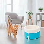 Лежак для домашніх тварин М 48х28 см "Комфорт", Блакитний / Лежанка кругла для котів собак / М'яка лежанка для собак та кішок, фото 2