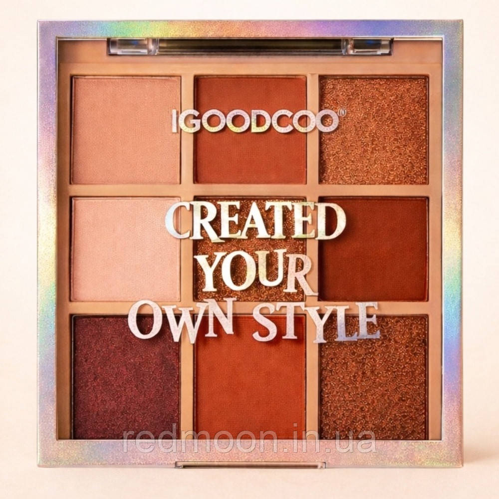 Палетка тіней для повік 9 кольорів, OWN Style LK2923 / Набір тіней для макіяжу / Тіні для очей / Палітра косметична, фото 1