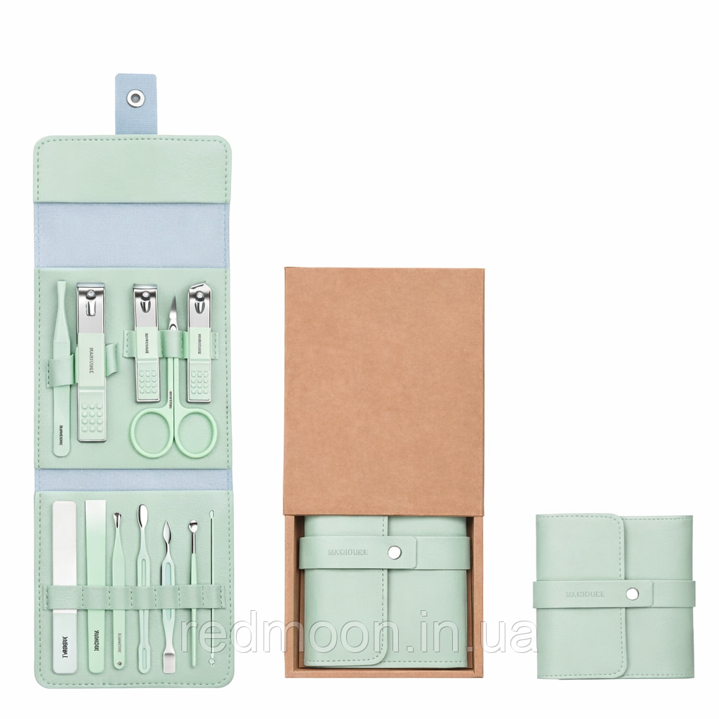 Набір для манікюру та педикюру 12 в 1 у футлярі / Манікюрний набір / Набір для нігтів / Манікюрно-педикюрний набір, фото 1