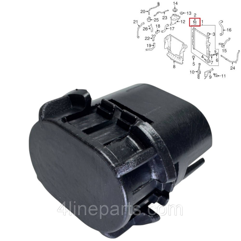 Кронштейн радіатора верх X166 GL Mercedes A0995040002 0995040002, фото 1