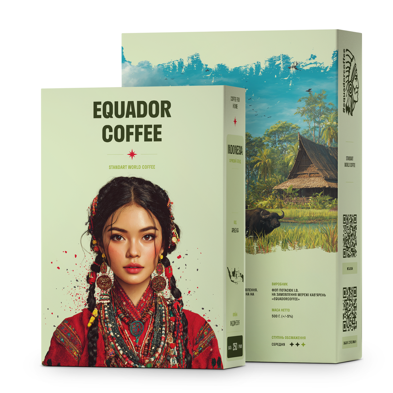 Кава мелена арабіка Індонезія для чашки/гейзерки 250 г, фото 1