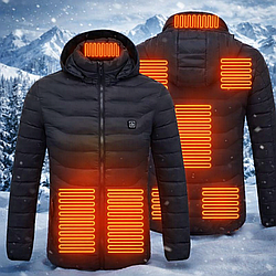 Чоловіча куртка з підігрівом, розмір М, від USB, 3 режими / Термокуртка з підігрівом / Куртка зимова / USB-куртка з підігрівом