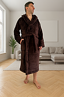 Халат унісекс COSY з капюшоном Cuddle S/M шоколад