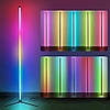 Підлогова RGB лампа з пультом, 120см, USB Bluetooth / Кутова лампа торшер / Світильник підлоговий / LED лампа, фото 4