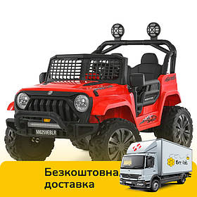 Електромобіль Джип дитячий (2 мотори 35W, акум.24V7AH, пульт 2,4G, BLUETOOTH, USB) Bambi M 6259EBLR-3(24V) Червоний