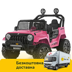 Електромобіль Джип дитячий (2 мотори 35W, акум.24V7AH, пульт 2,4G, BLUETOOTH, USB) Bambi M 6259EBLR-8(24V) Рожевий