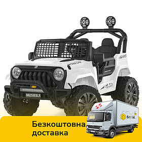 Електромобіль Джип дитячий (2 мотори 35W, акум.24V7AH, пульт 2,4G, BLUETOOTH, USB) Bambi M 6259EBLR-1(24V) Білий