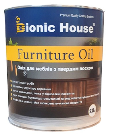 Олія для меблів з твердим воском Furniture Oil/Фурнітура Ойл уп.1л різні кольори