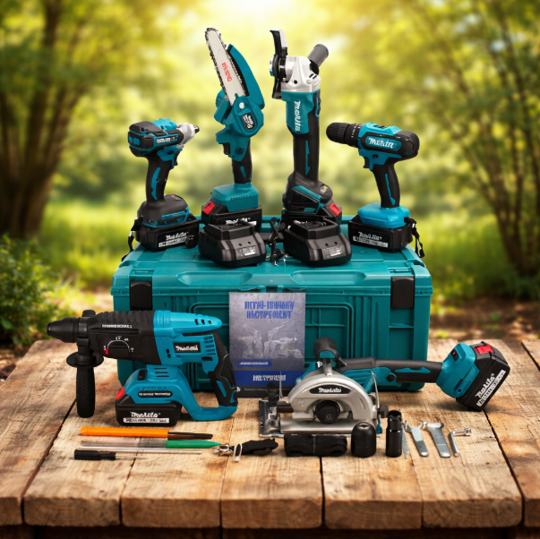 Набір 6 в 1 акумуляторного інструменту Makita 36V (Шуруповерт, Болгарка, Гайковерт, Перфоратор, Циркулярна пила, Гілкоріз), фото 1