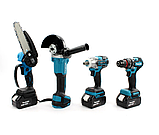 Набір 6 в 1 акумуляторного інструменту Makita 36V (Шуруповерт, Болгарка, Гайковерт, Перфоратор, Циркулярна пила, Гілкоріз), фото 5