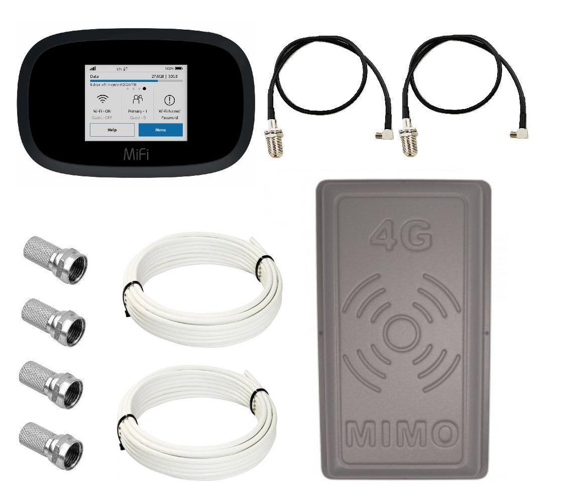 Комплект WiFi роутер 3G 4G LTE модем Novatel 8000/8800L з панельною антеною RNet ПЛАНШЕТ MIMO 2x17 дБі, фото 1