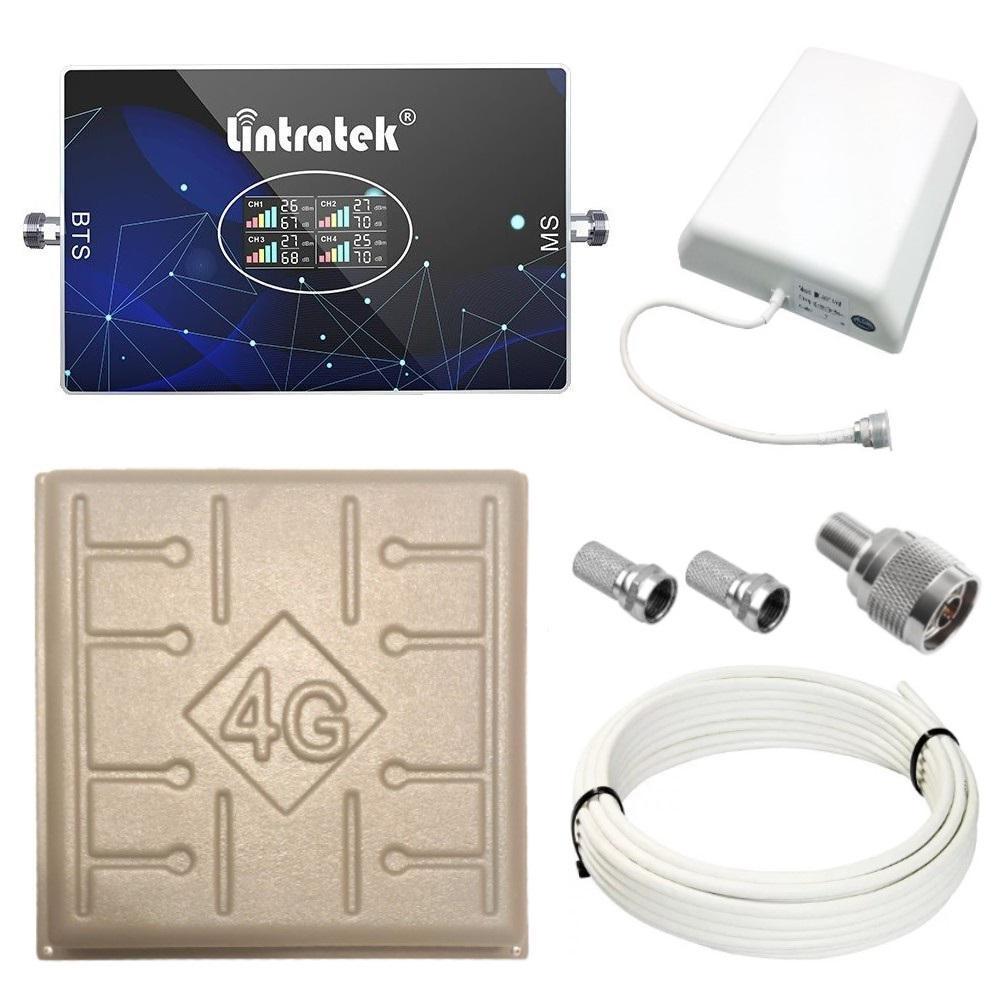 Репітер підсилювач мобільного зв'язку і інтернету Lintratek KW20L-GDWL GSM 3G 4G 900 1800 2100 2600 МГц (17/8 дБі), фото 1