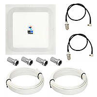 Антена панельна R-Net 3G 4G LTE MIMO 2x17 дБі 1700-2700 МГц (Комплект)