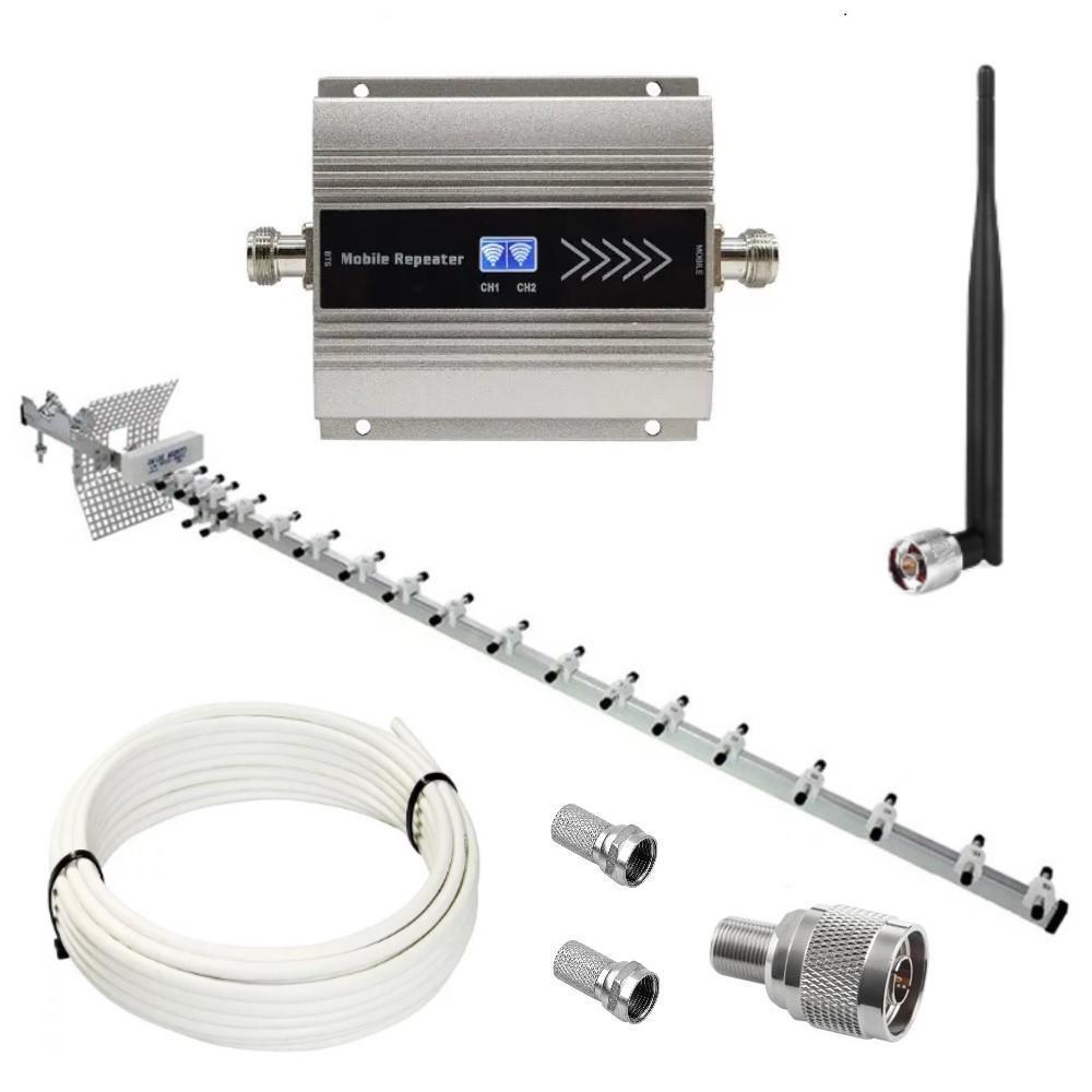 Репітер підсилювач голосового зв'язку та інтернету GSM mini 2G 3G 4G сигналу 1800 та 2100 МГц (20/I дБі), фото 1