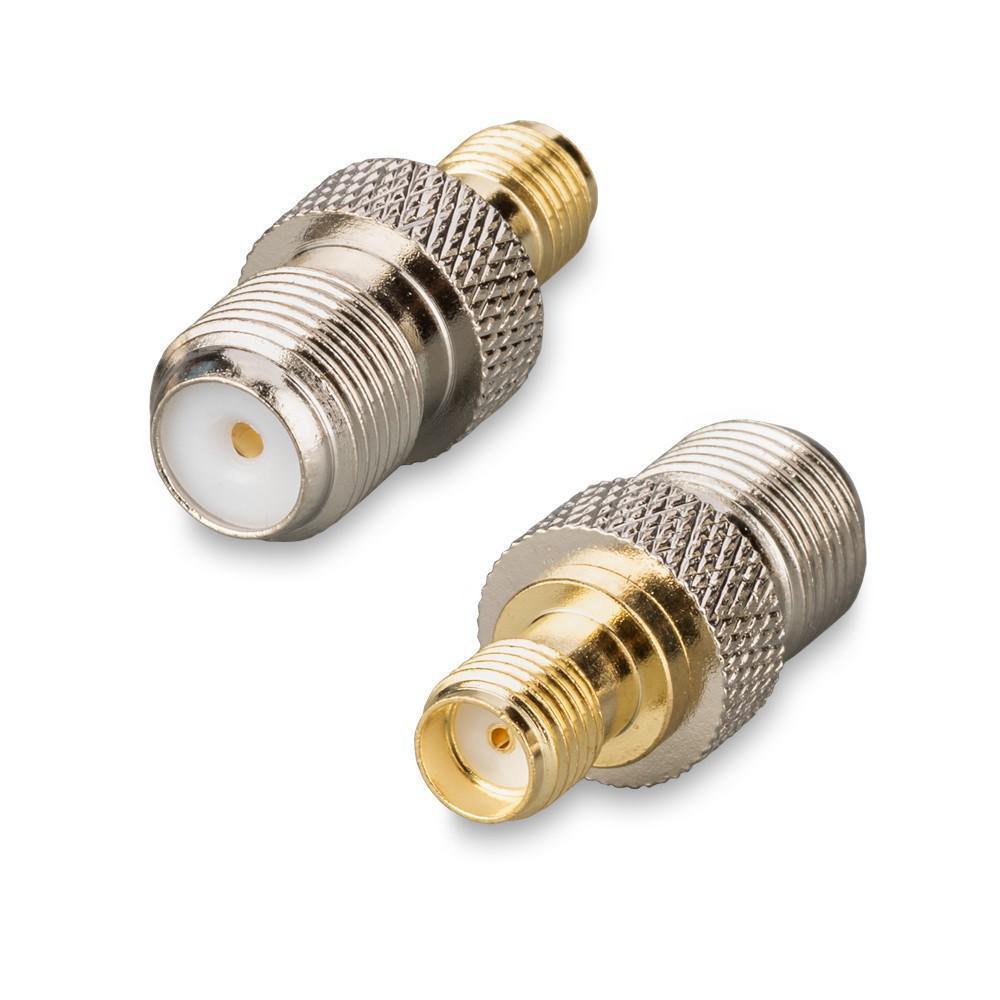 Антенний перехідник SMA Female F Female ( SMA мама F мама), фото 1