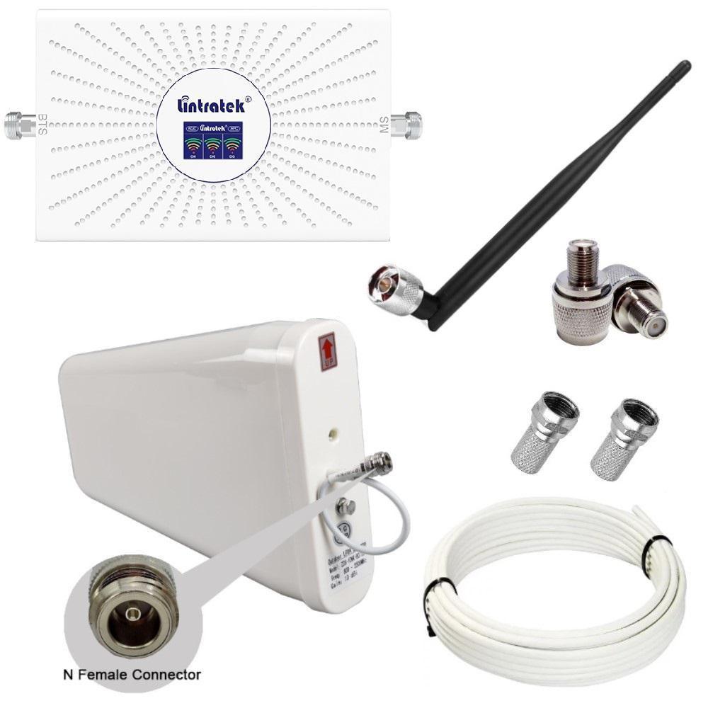 Репітер підсилювач мобільного зв'язку і інтернету Lintratek AA23-GDW GSM 3G 4G 900 1800 2100 МГц (10/I дБі), фото 1
