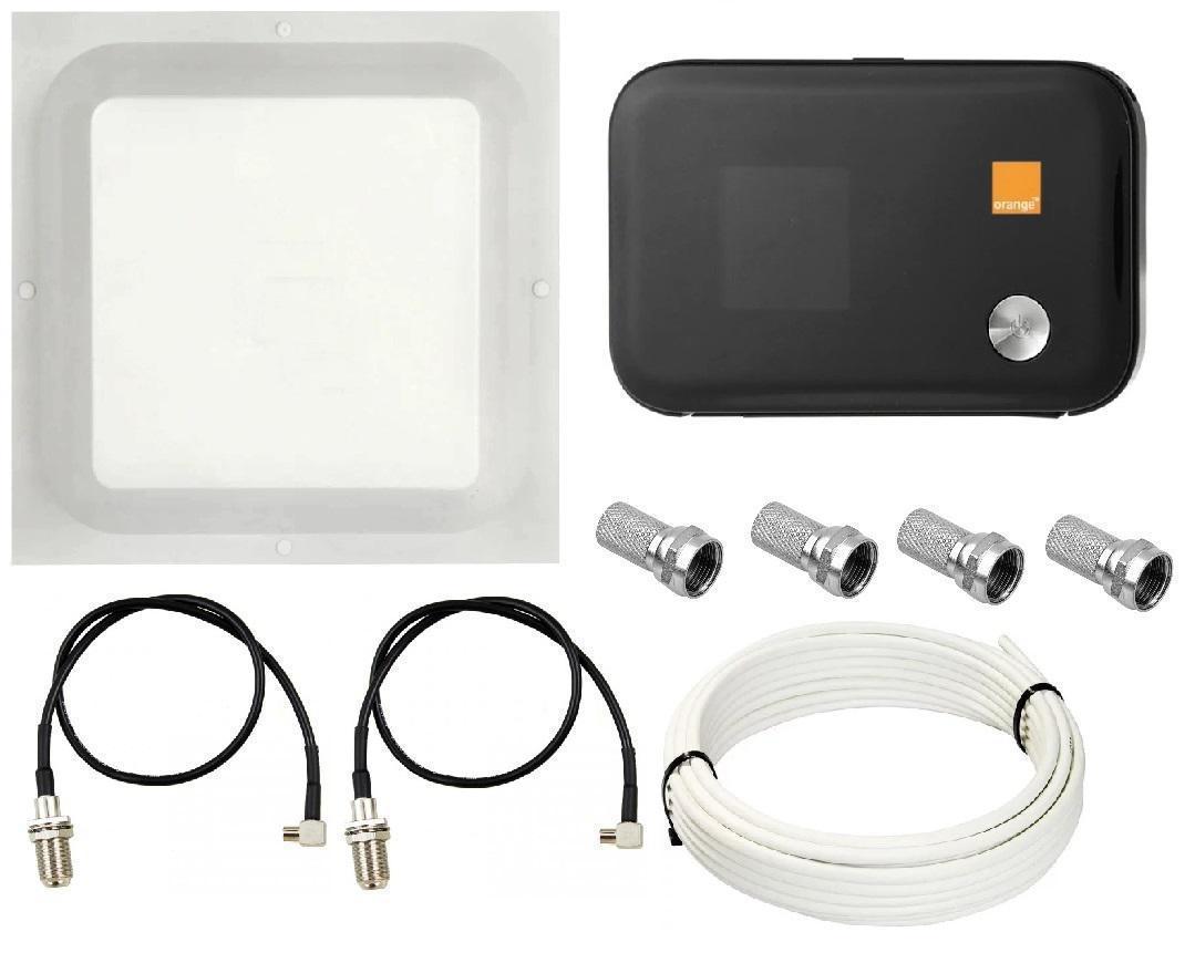 Комплект WiFi роутер 3G 4G модем Huawei E5372s-32 (MR100-3) з панельною антеною RNet КВАДРАТ MIMO 2x17 дБі, фото 1