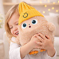 М'яка іграшка Le Doudou зі штучним інтелектом, бежева в шапці, фото 10