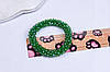 Зелена резинка браслет для волосся, гумка з намистин, фото 4