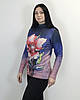 Кофта "Квіти" жіноча приталена. L, XL, XXL, фото 8