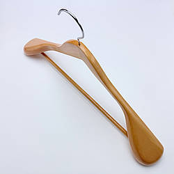 Дерев'яні плічка для одягу з клена широкі, довжина 450 мм