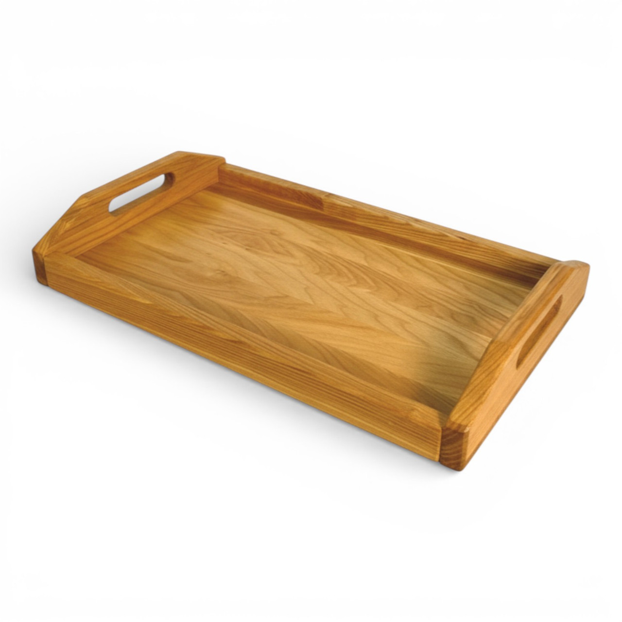 Таця піднос кухонний дерев'яний з ручками і бортиками для сніданку в ліжко "Вінігрет", фото 1