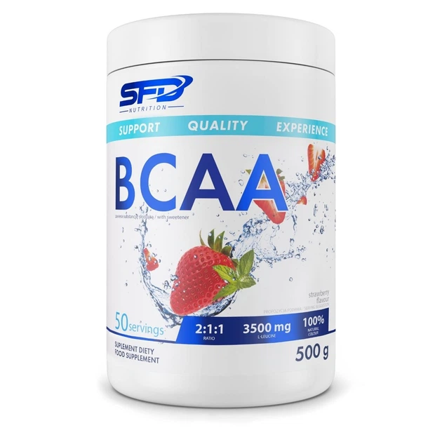 (уцінка термін по 1,26) Амінокислоти бцаа SFD Nutrition BCAA 500 г полуниця