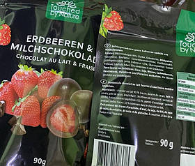 Полуниця у шоколаді Touched by Nature Erdbeeren & Milchschokolade 90g