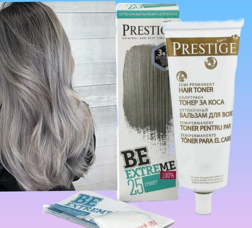 Відтінковий бальзам Rosa Impex Vip's Prestige Be Extreme 25  Графіт 100мл  (3800010509367), фото 1