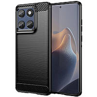 Захисний чохол Viseaon для Motorola Moto Edge 60 Fusion чорний гумовий бампер