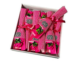 Троянди мило Love малинові, 12 шт упаковка